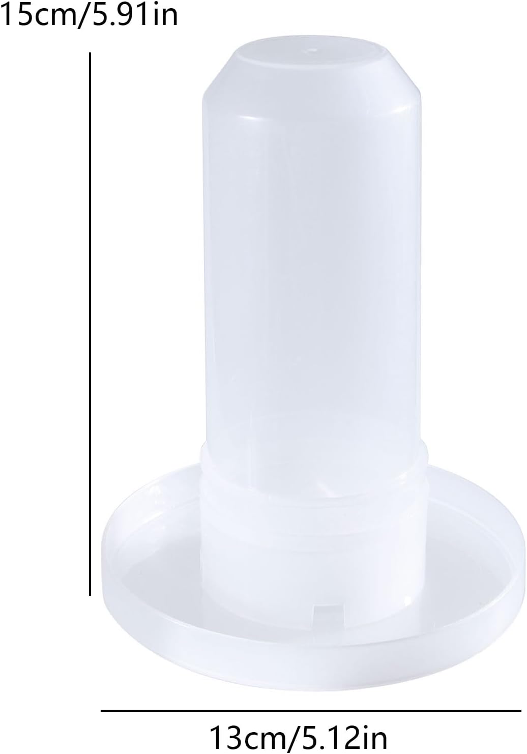Bird Chicken Automatic Food Water Feeder Poultry Feeder Port Rain No Waste Fit for Buckets Barrels Auto Feeding Plate