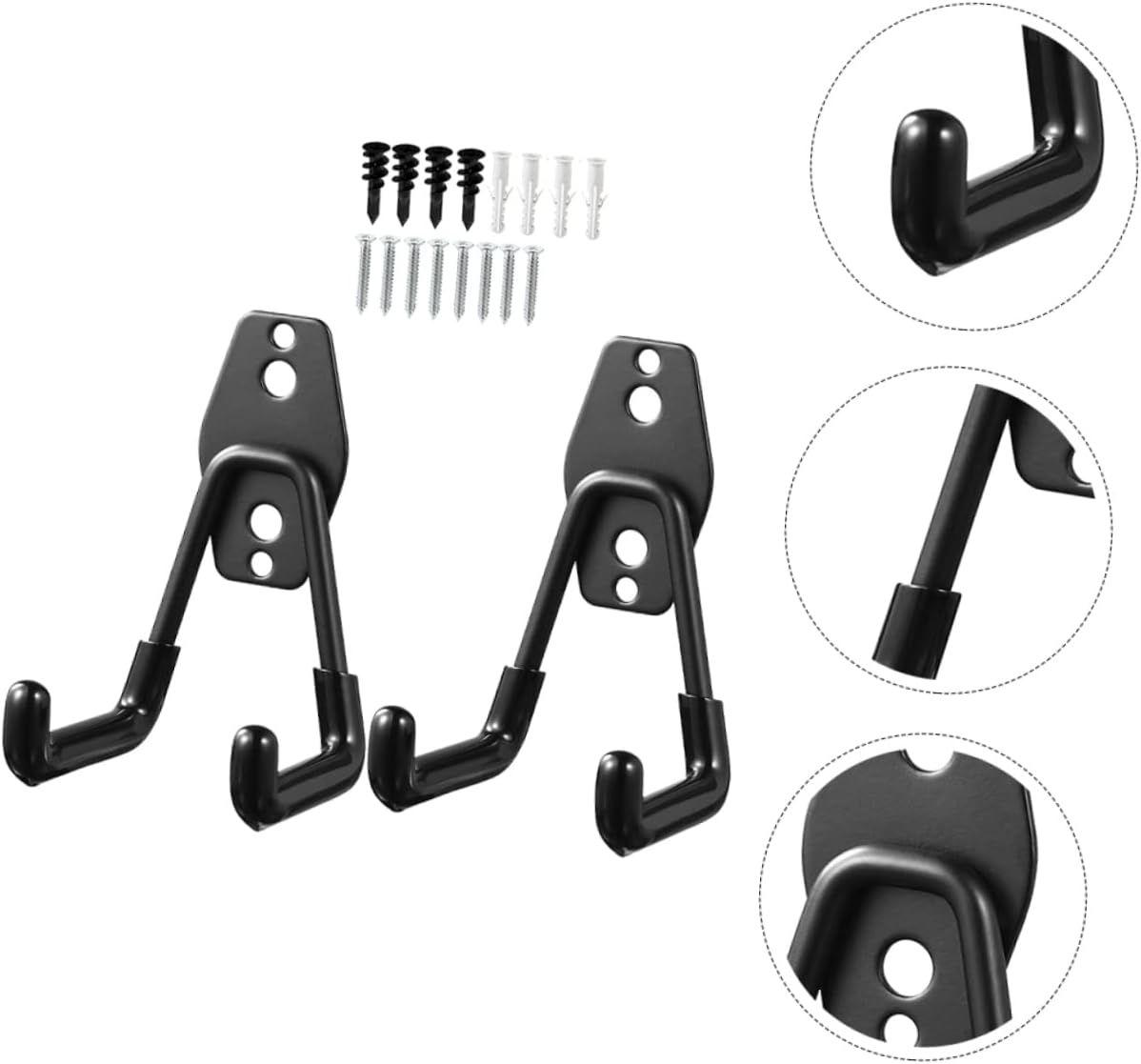 jojofuny Wall Hook 2 Pieces Metal Storage Hooks for Garage Utility and Garden Tools