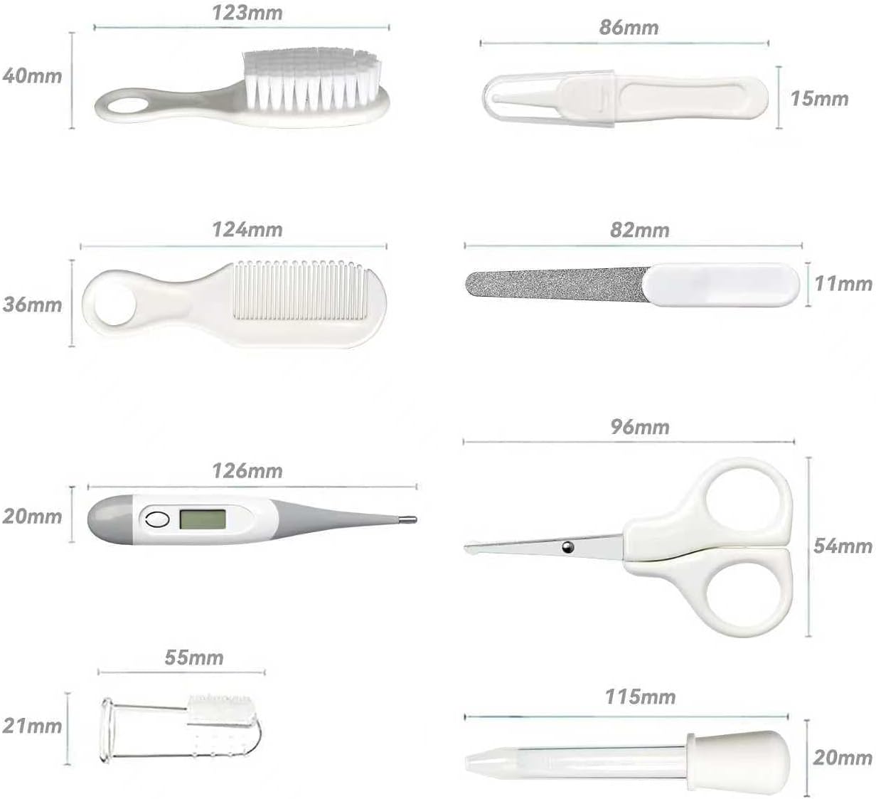 Baby Grooming Kit, Infant Safety Care Set with Hair Brush Comb Nail Cl