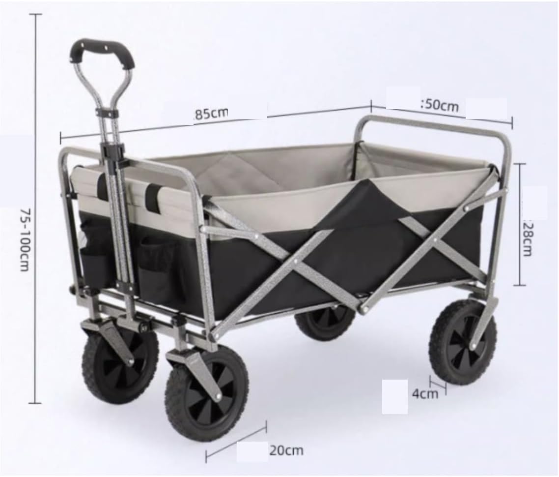 Collapsible Wagon Cart with Wheels Foldable Folding Wagons Carts Silen