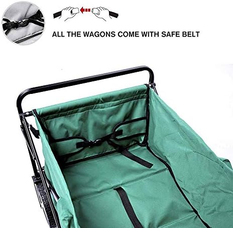 Collapsible Wagon Cart with Wheels Foldable Folding Wagons Carts Silen