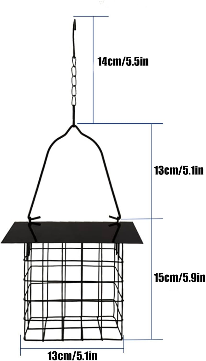 Hanging Seed Feeder, Squirrel Resistant Bird Feeder, Metal Build with Easy Filling, Large Capacity Outdoor Feeders for Finches Hummingbirds Chickadees, Backyard Decor with Practical Design