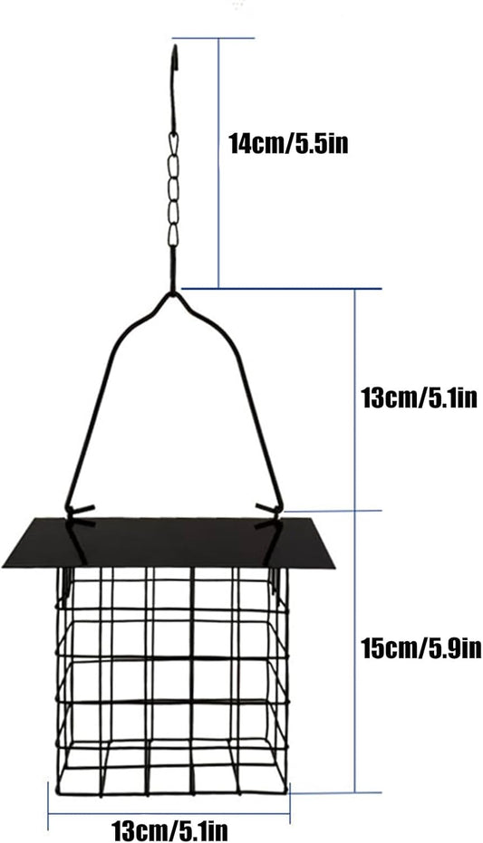 Hanging Seed Feeder, Squirrel Resistant Bird Feeder, Metal Build with Easy Filling, Large Capacity Outdoor Feeders for Finches Hummingbirds Chickadees, Backyard Decor with Practical Design