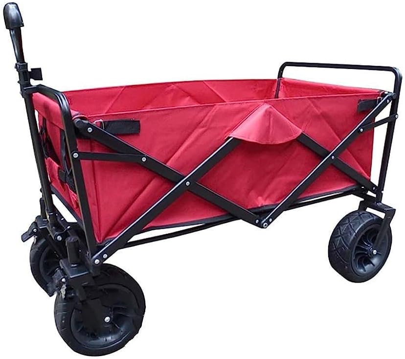 Handcart, Portable Folding Garden Trolley Cart Heavy Duty Trolley Wago