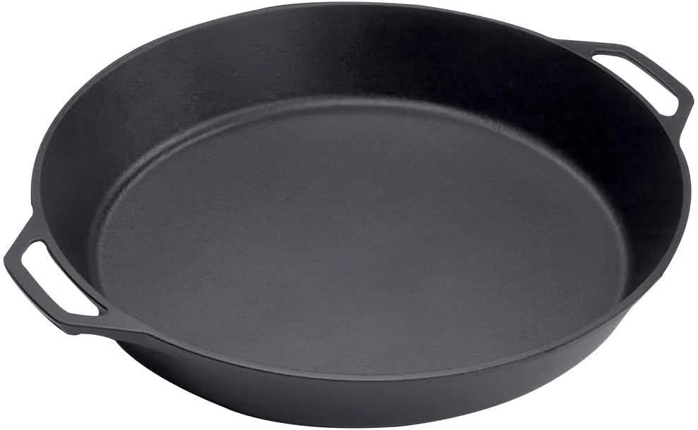 Lodge 17 Inch Pre-Seasoned Cast Iron Skillet - Dual Assist Handles - U