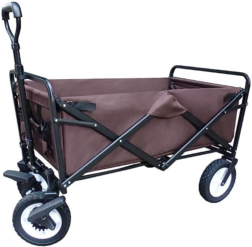 Handcart, Portable Folding Garden Trolley Cart Heavy Duty Trolley Wago