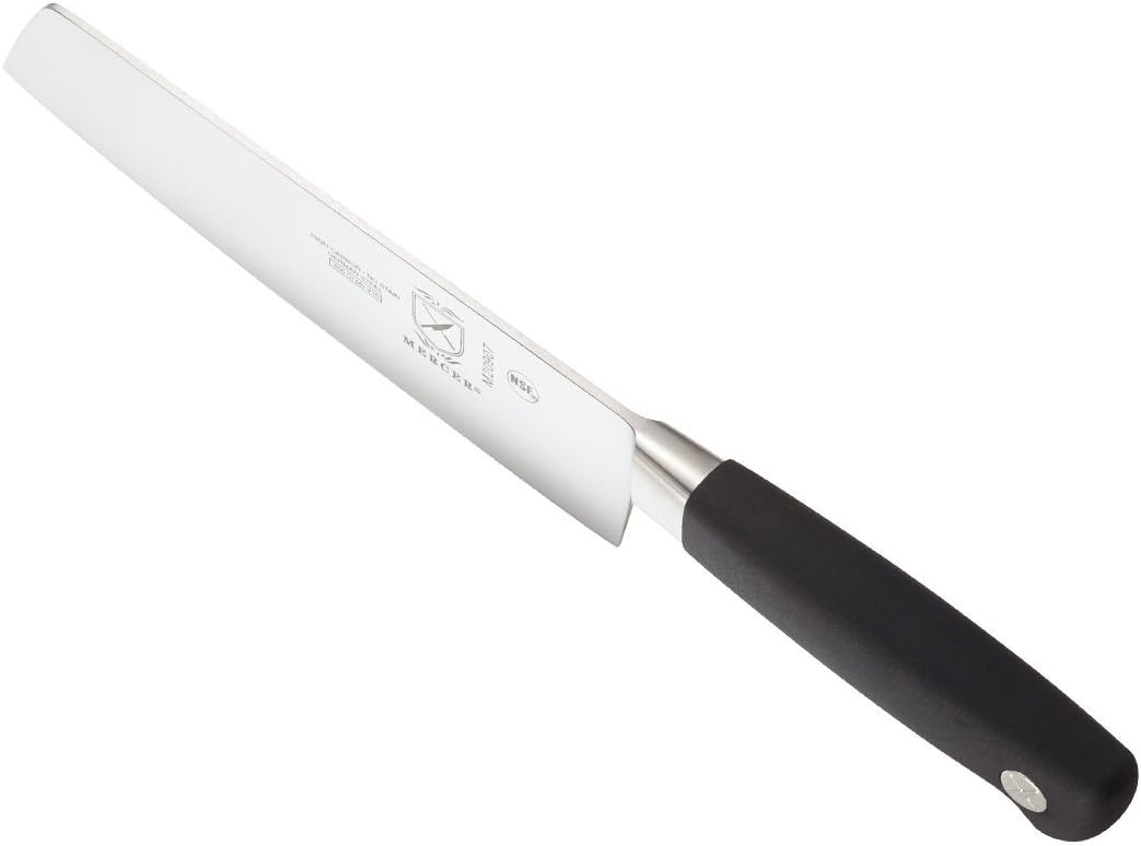 Mercer Culinary M20907 Genesis 7-Inch Nakiri Vegetable Knife,Black