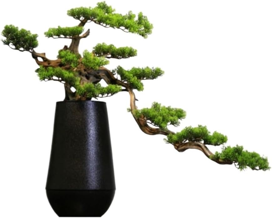 Artificial Plants Display Tree Artificial Simulation Tree with Ceramic Vase Desktop Fake Plant Ornaments for Living Room, Office, Flower Stand Book Shelf Decor Ornaments