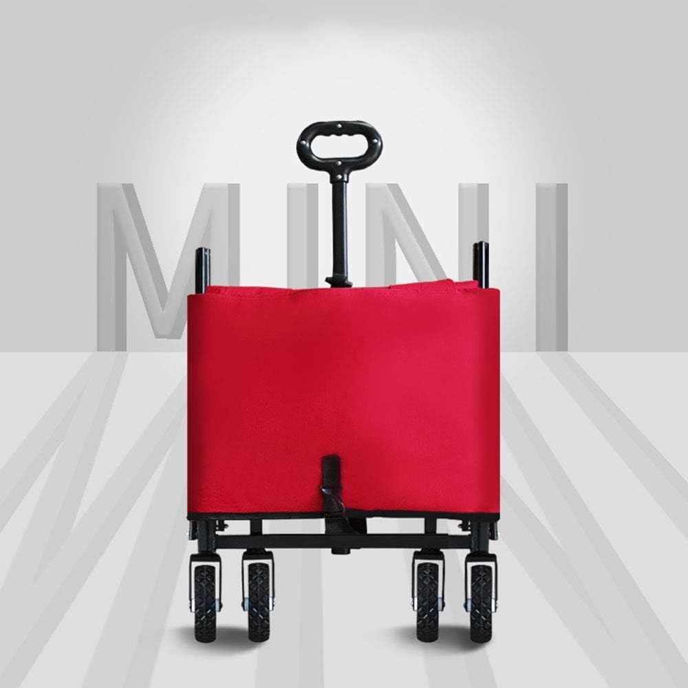 Utility Pull Wagon Collapsible Foldable Trolley Cart with Removable Ca