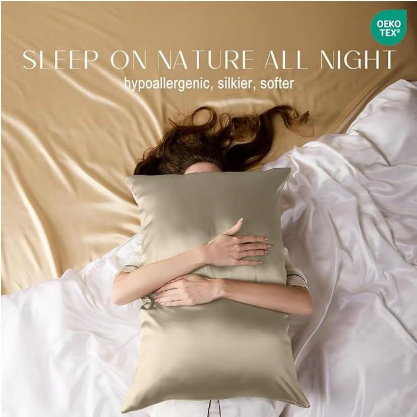 ZIMASILK 100% Pure Mulberry Silk Pillow Cases for Hair and Skin, Soft,