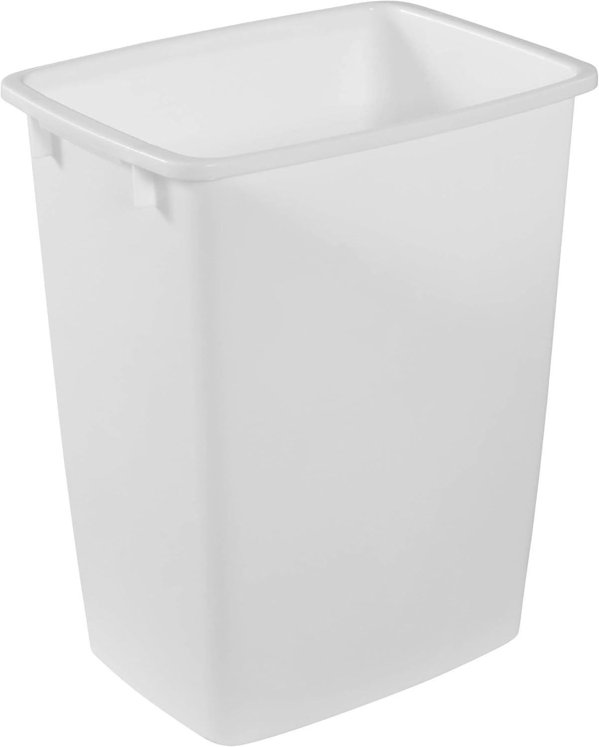 Rubbermaid Small Kitchen Bathroom Trash Can, 9 Gallons, White, Waste B