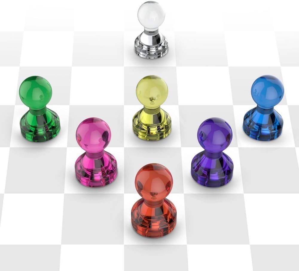 Tiergrade Push Pin Magnets - 58 Pack 7 Assorted Color Strong, Office, 
