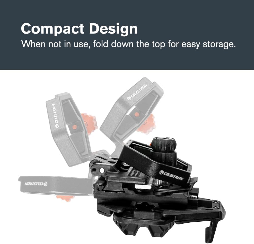 Celestron – NexGO – Universal Smartphone Adapter for Telescope, Binoculars & Spotting Scopes – 2-Axis Precision Alignment – Capture Images & Video Through Your Optics – Compact and Travel-Friendly