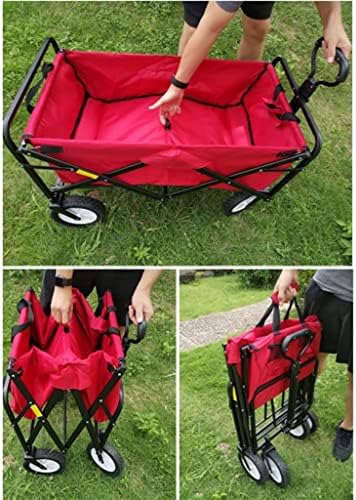 Portable Camping Cart,Outdoor Folding Utility Wagon Foldable Outdoor Cart Camping Wagon on Wheels Transport Trolley for All Terrain for Garden Beach Load-Bearing 150kg / 331lbs