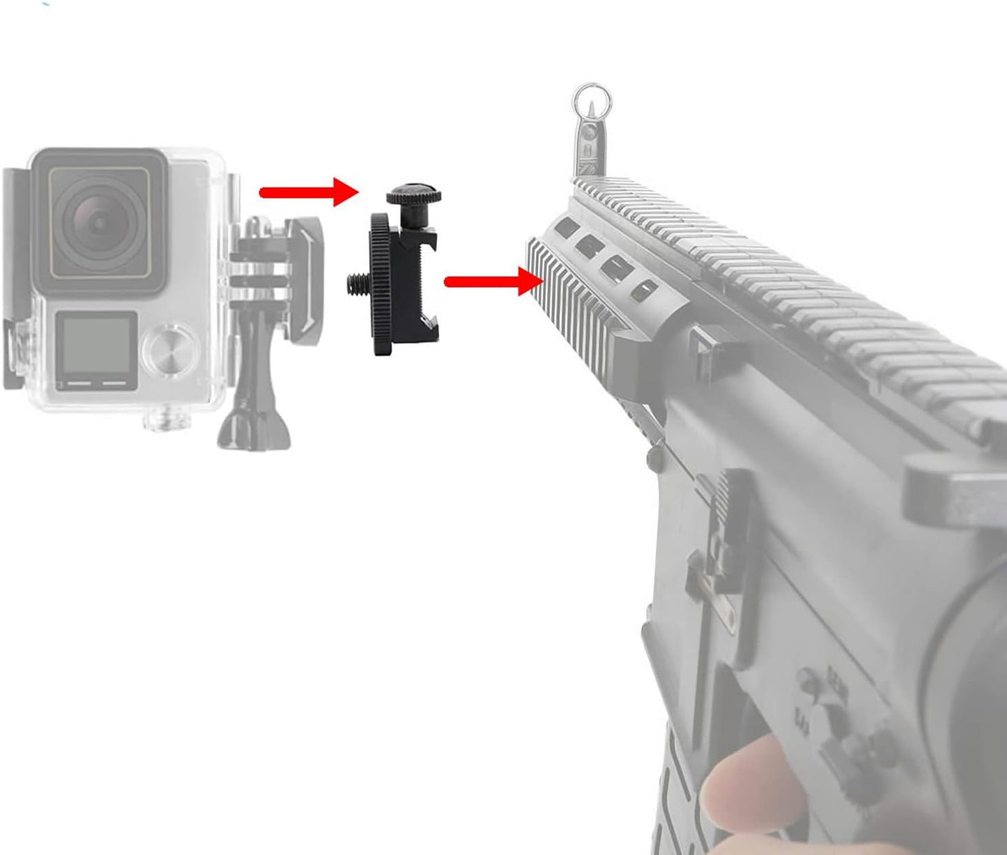 Universal Gun Phone Mount Holder Smartphone Action Camera Picatinny Wa