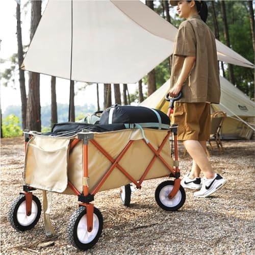 Portable Camping Cart,Folding Beach Trolley Cart for Camping Lightweight Portable Outdoor Trailer for Picnic Grocery Shopping Cart with Wheels for Outdoor Activities.