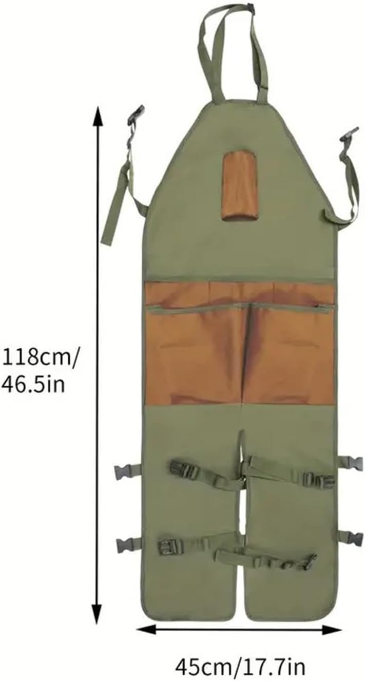 Adjustable Work Gardening Apron, Waterproof Lightweight Tool Apron, Practical Outdoor Gardening Accessory with Storage