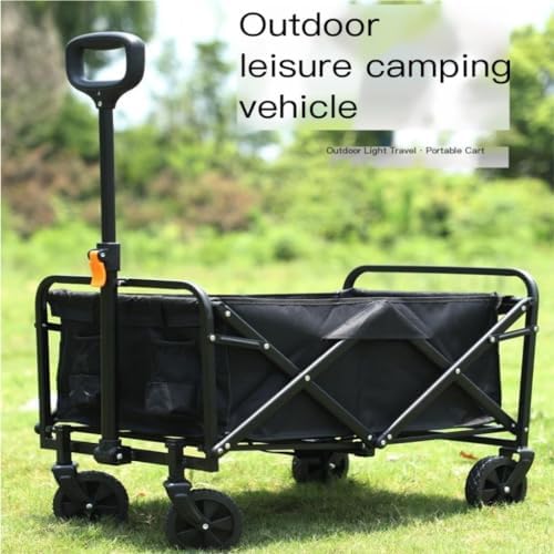 Portable Camping Cart,Outdoor Folding Beach Camping Cart with BBQ Outing and Fishing Features