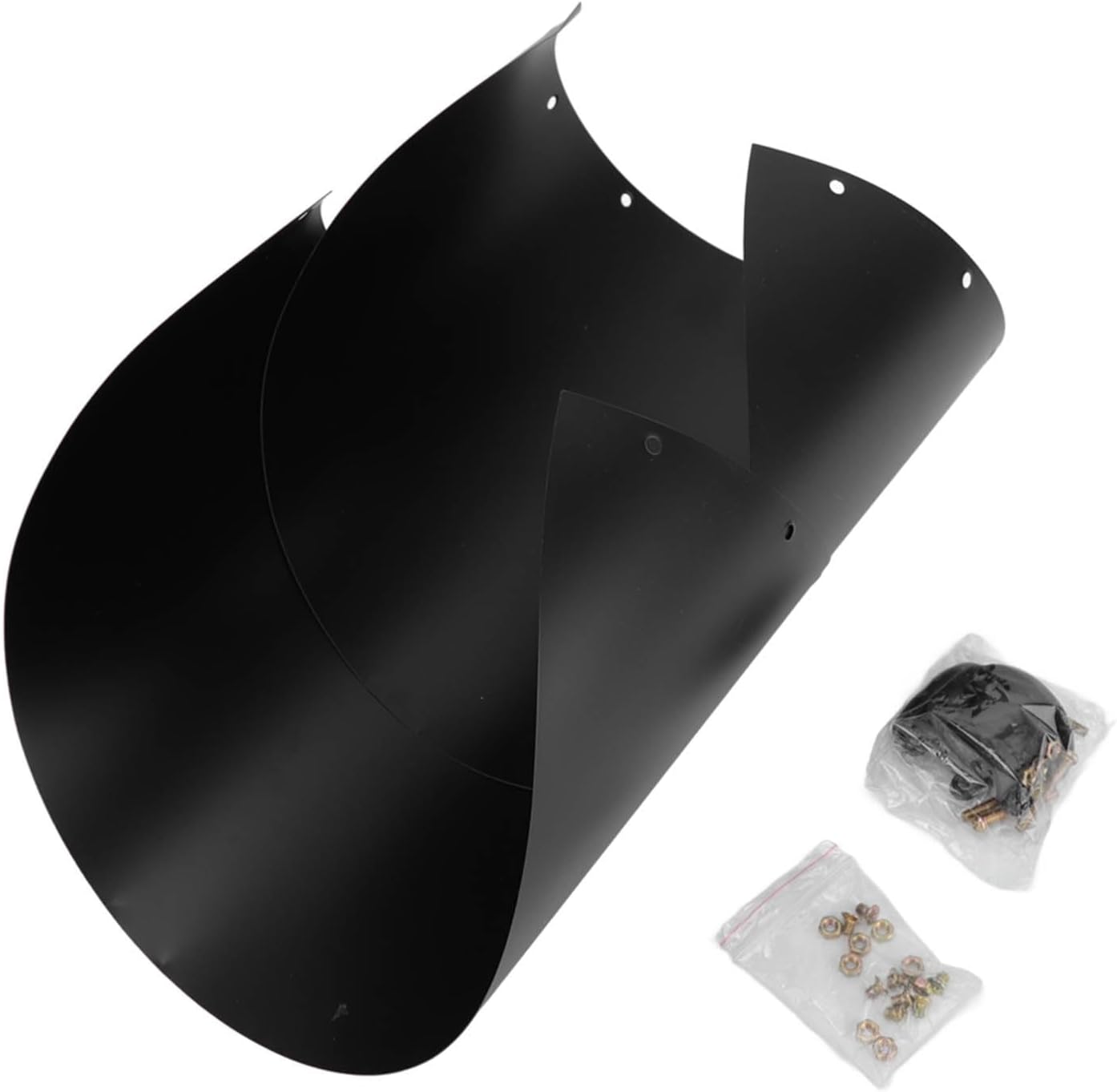 Squirrel Flapper Professional PVC Prevents Stealing Squirrel Baffle for Bird Feeder Black (Rod Style (with High and Short Fixed Clips))