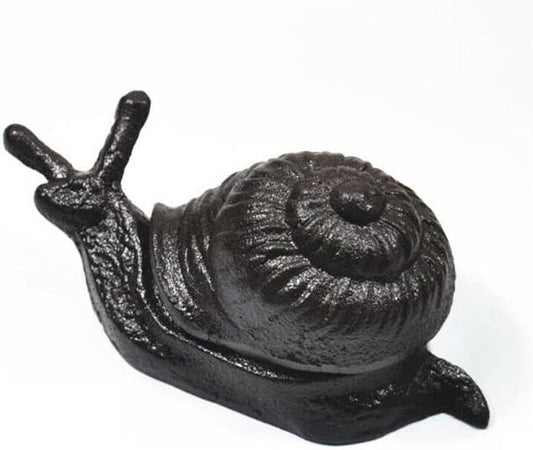 EatingBiting Snail Shape Cast Iron Hider Home Garden Statues Ornament 