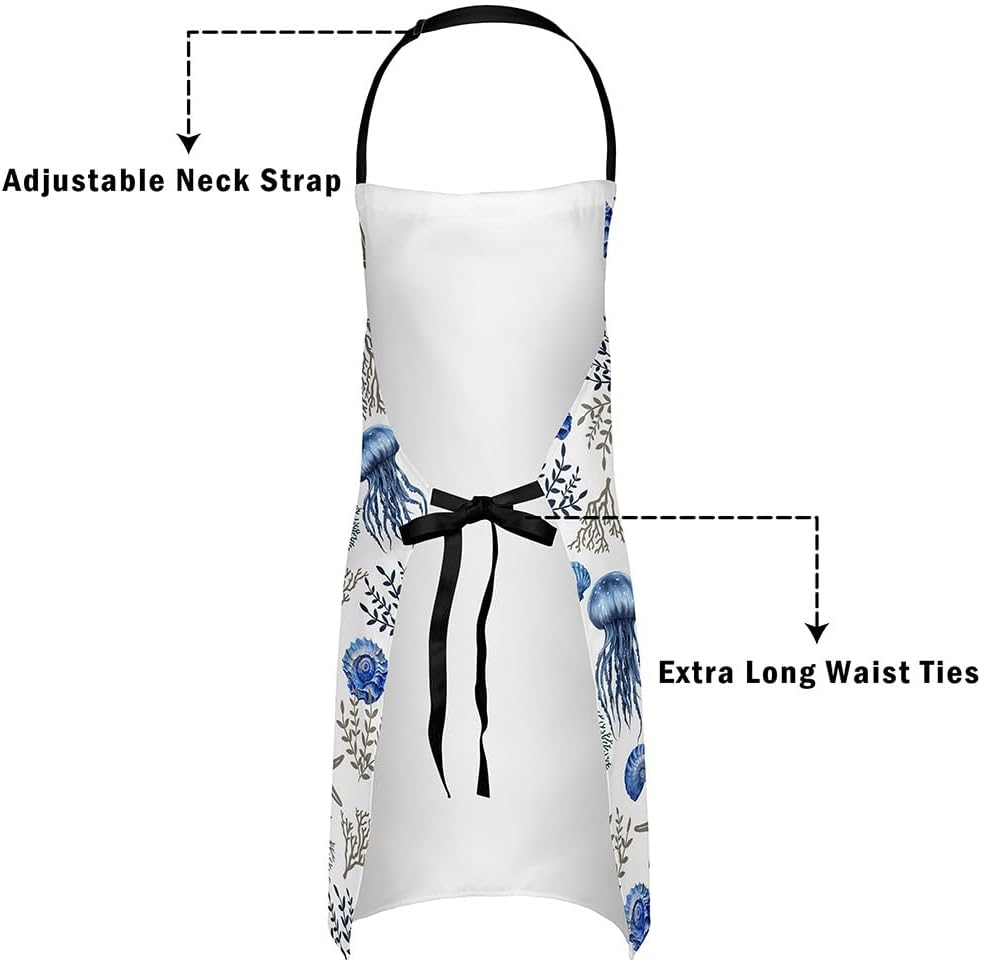 Erosebridal Tropical Apron 31x26 Summer Beach Sunset Waterproof Apron 