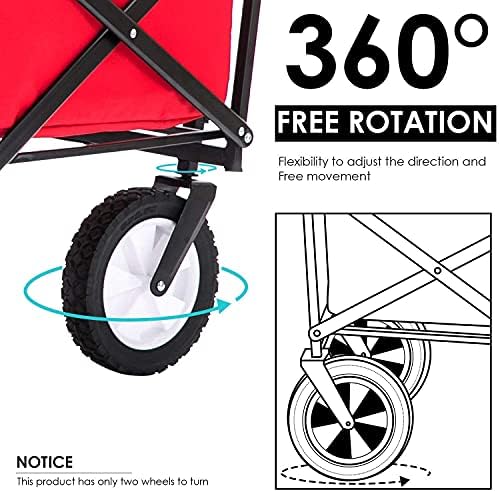 Foldicampiwagon/Cart - Sturdy Steel Frame Garden/Beach Wagon/Cart Heav