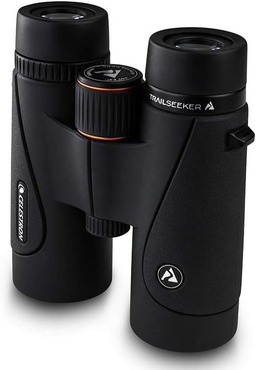 Celestron – TrailSeeker 10x42 Binoculars – Fully Multi-Coated Optics – Binoculars for Adults – Phase and Dielectric Coated BaK-4 Prisms – Waterproof & Fogproof – Rubber Armored – 6.5 Feet Close Focus