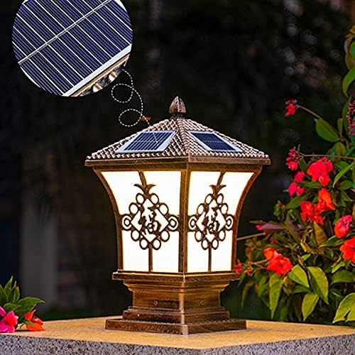 European StyleAntique Column Head Lamp Villa Wall Outdoor Door Solar G
