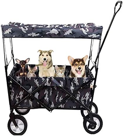 Trolleys, Foldiheavy Duty Wagon with Removable Canopy Trolley Utility 