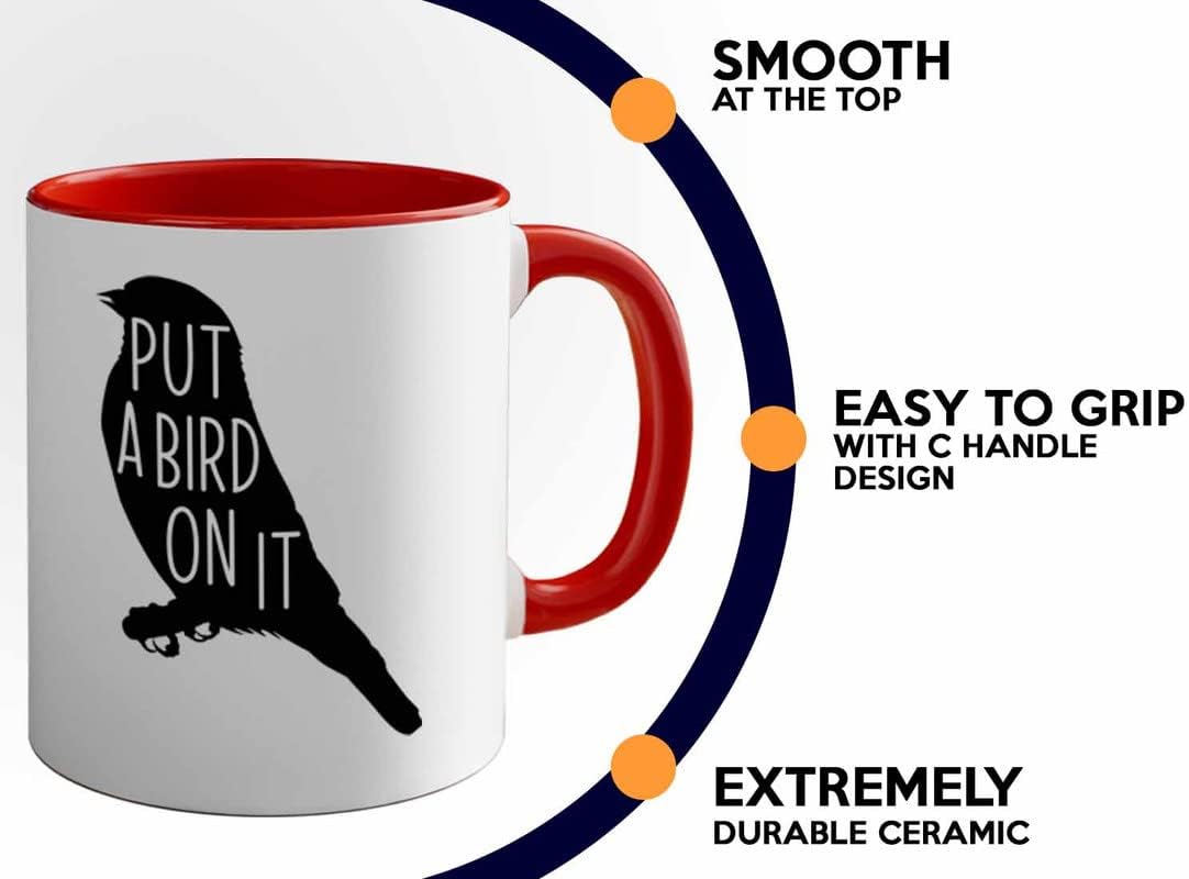 Bird Lover Two Tone Red Edition 11oz - Put a Bird on it - Hummingbird 