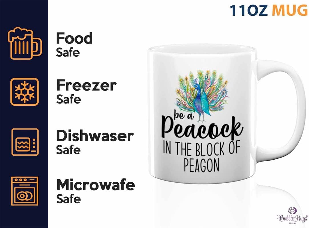Bird Lover Coffee Mug 11oz White - Peacock block pgeons - Hummingbird Nest Cage Parrot Dad Gardening Outdoor Birdwatcher Feeder