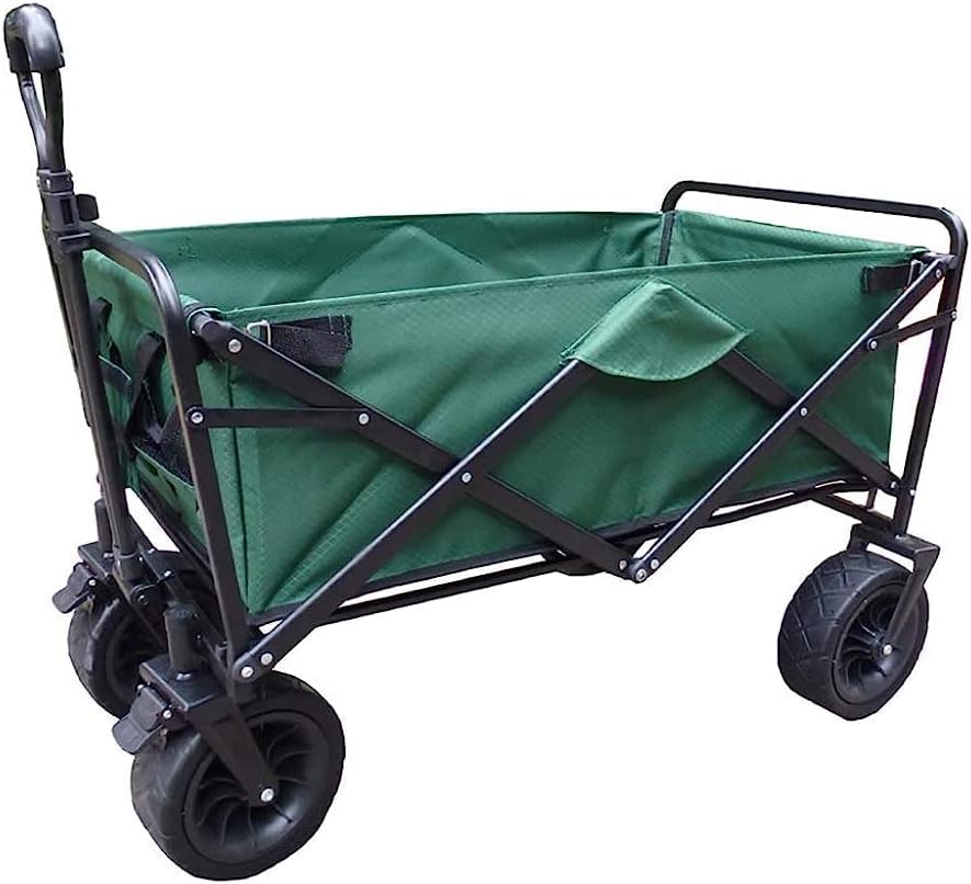 Handcart, Portable Folding Garden Trolley Cart Heavy Duty Wagon Multi-