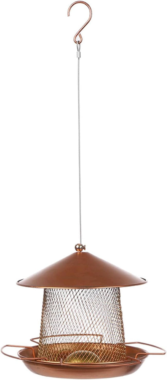 Heavy Duty Bird Feeder, Waterproof Iron Art Station, Adorable Outdoor Feeder with Hanging Hook, Decorative Garden Accessory, Birds Food Holder, Backyard Balcony Feeders for Finches Robins