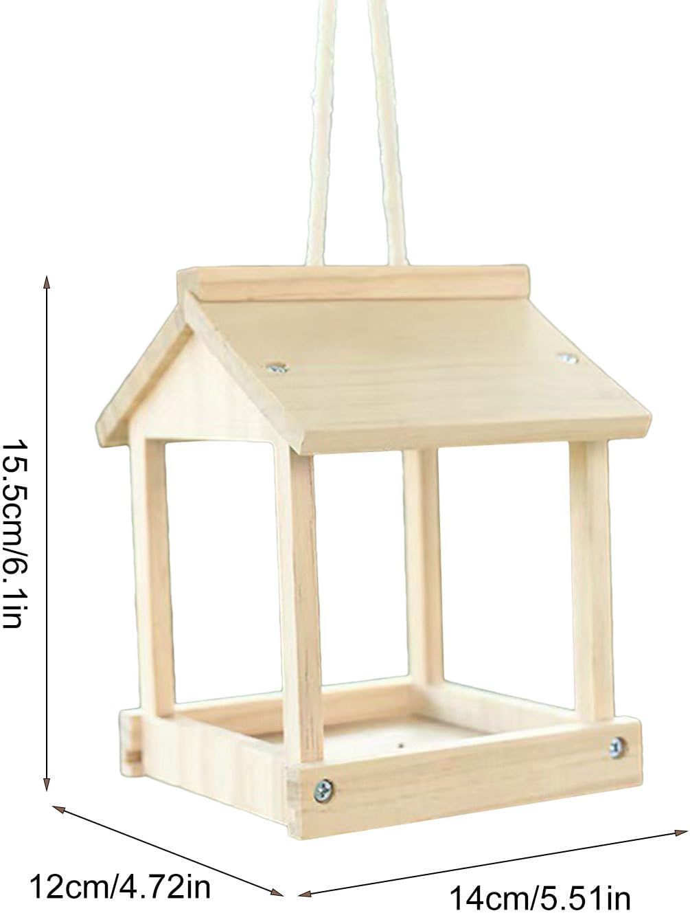 Window Bird Feeder, Squirrel Proof Heavy Duty Houses, Outdoor Hummingbird Feeder House, for Finch Sparrows Chickadees Wildlife Garden Yard Backyard Balcony, 5.51x4.72x6.1 inches