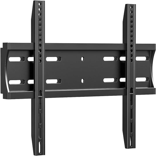43 50 55 inch Fixed Low Profile TV Wall Mount for 24-65 inch LED/LCD & Flat/Curved TVs, Universal Wall Mount Bracket with Safe Lock, Max VESA 400x400mm, up to 99Lbs & 16 '' Stud