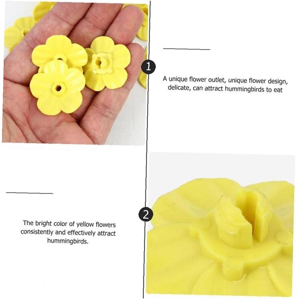 12pcs Birds Replacement Flowers Yellow Feeder Replacement Flower Flowe