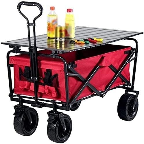 Portable Camping Cart,Outdoor Folding Utility Wagon Outdoor Pull Wagon