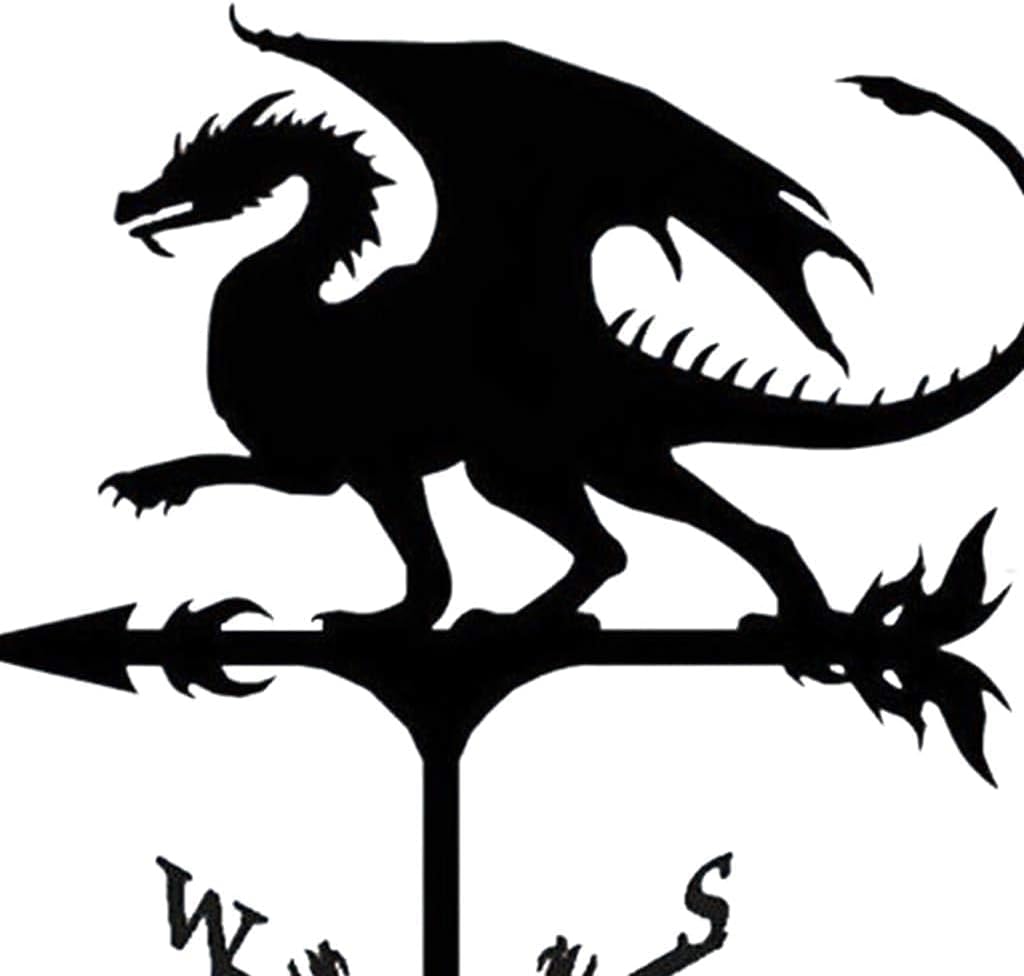 Alnicov Animal Metal Weather Vane, Vintage Black, Wind Direction Indic
