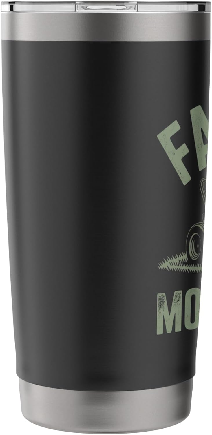 father mows best funny fathers day dad jokes lawn mowing Stainless Steel Insulated Tumbler