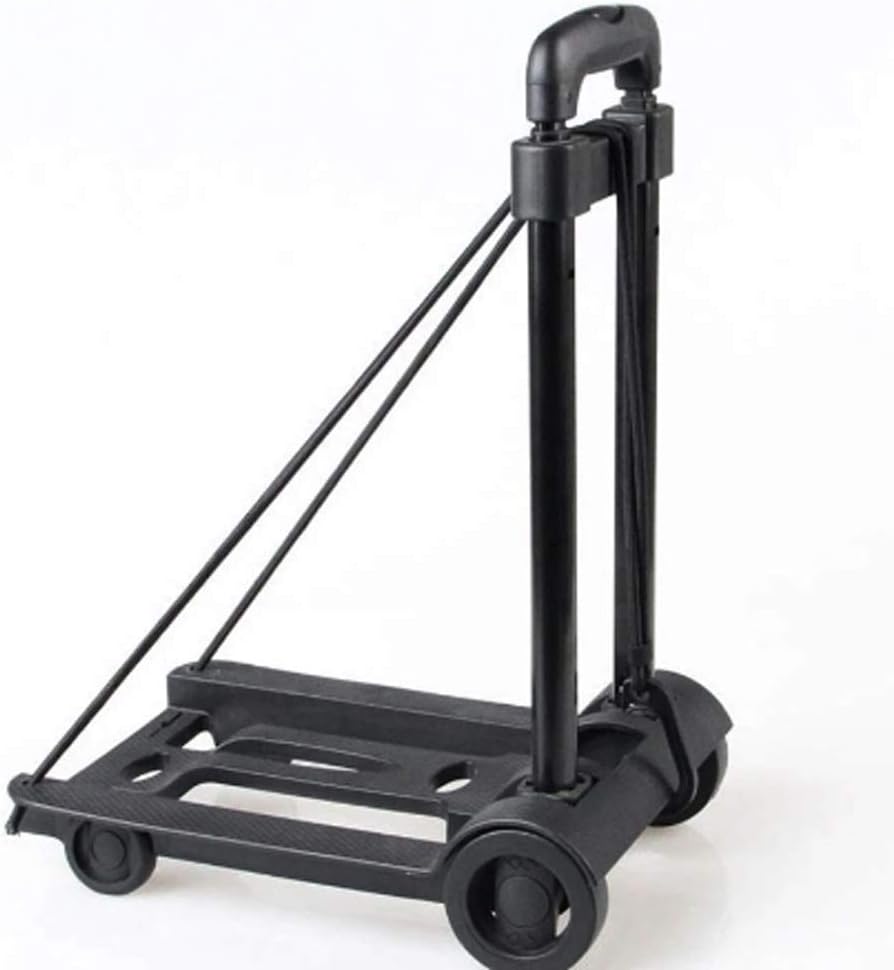 JSEIAJB Folding Luggage Cart Portable Trolley Travel Trunk Trailer Trolley Light Hand Cart Adjustable Home Travel Shopping Cart