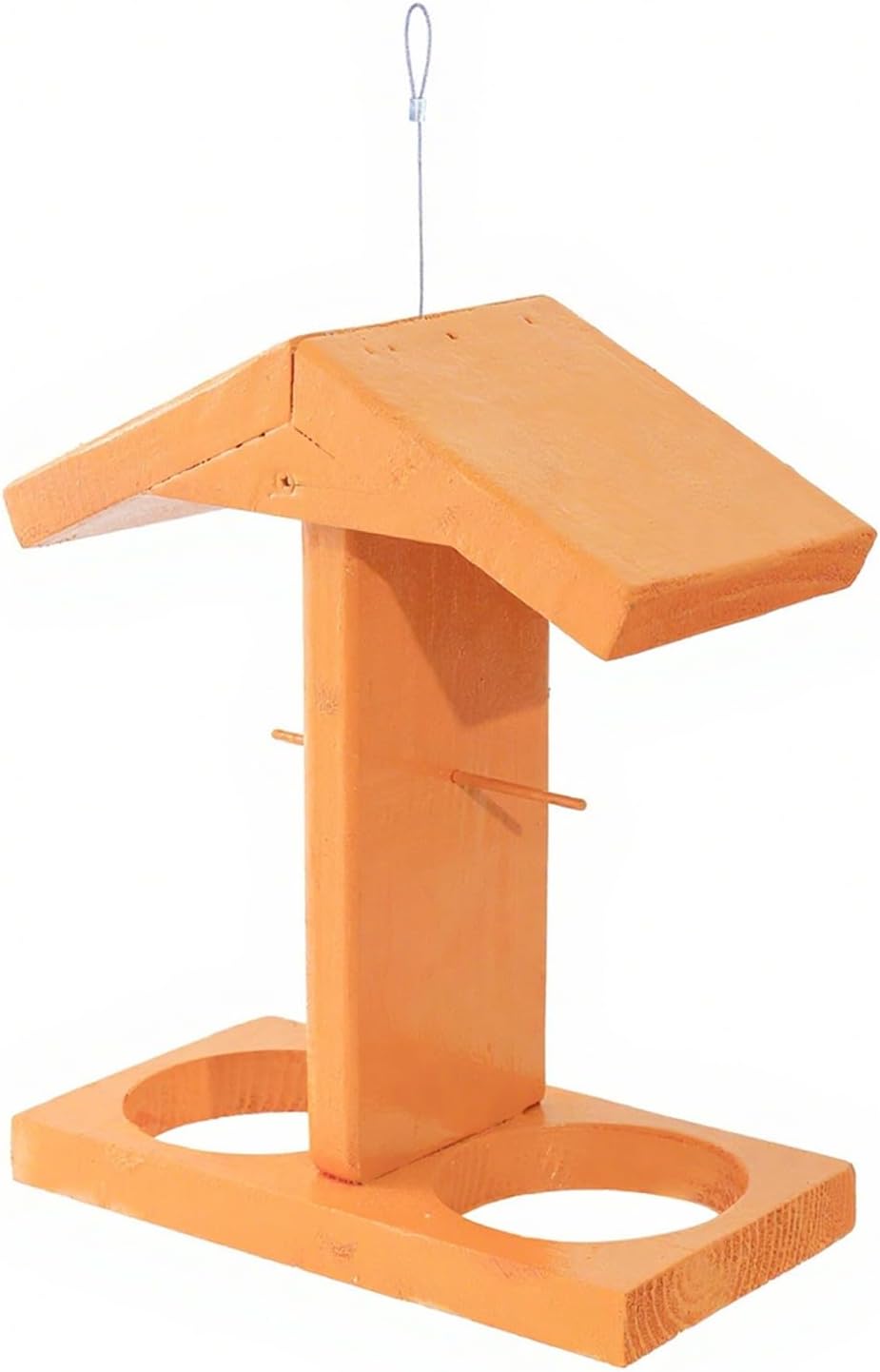 Outdoor Hanging Bird Feeders Two Removable Food Container Materials Wildlife Garden for Bird Watching Weatherproof Hanging Bird Feeders
