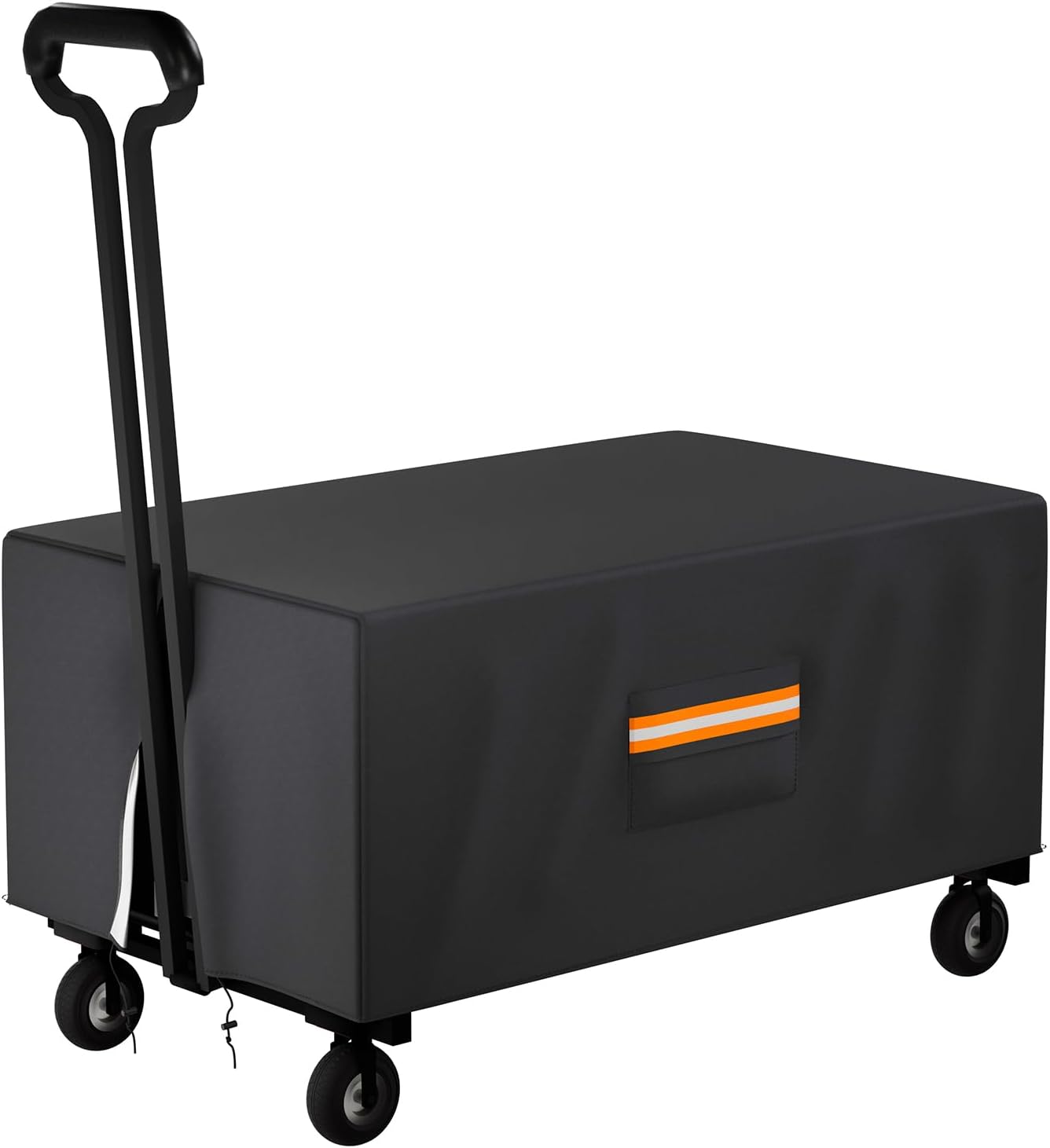Outdoor Folding Wagon Cover, 38" L x 22" W x 20" H Heavy Duty 420D Waterproof Garden Cart Cover for Collapsible Wagon Carts with Portable Pocket Bottom Drawstring Reflective Strip