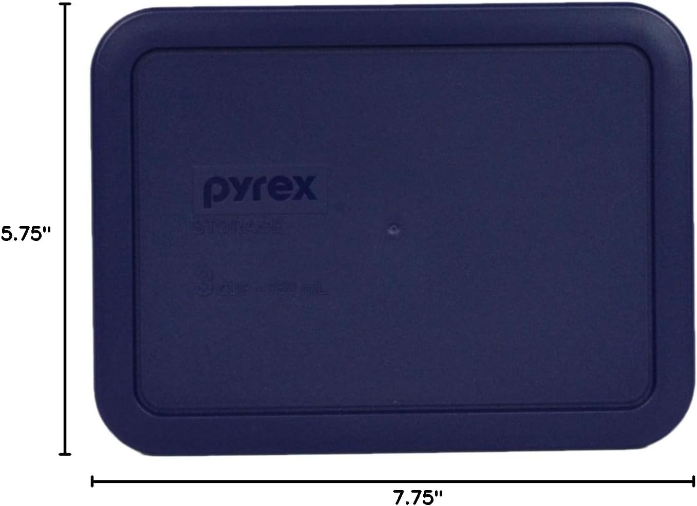 Pyrex 7210-PC 3-Cup Blue Food Storage Replacement Lid (2-Pack) - Made in the USA