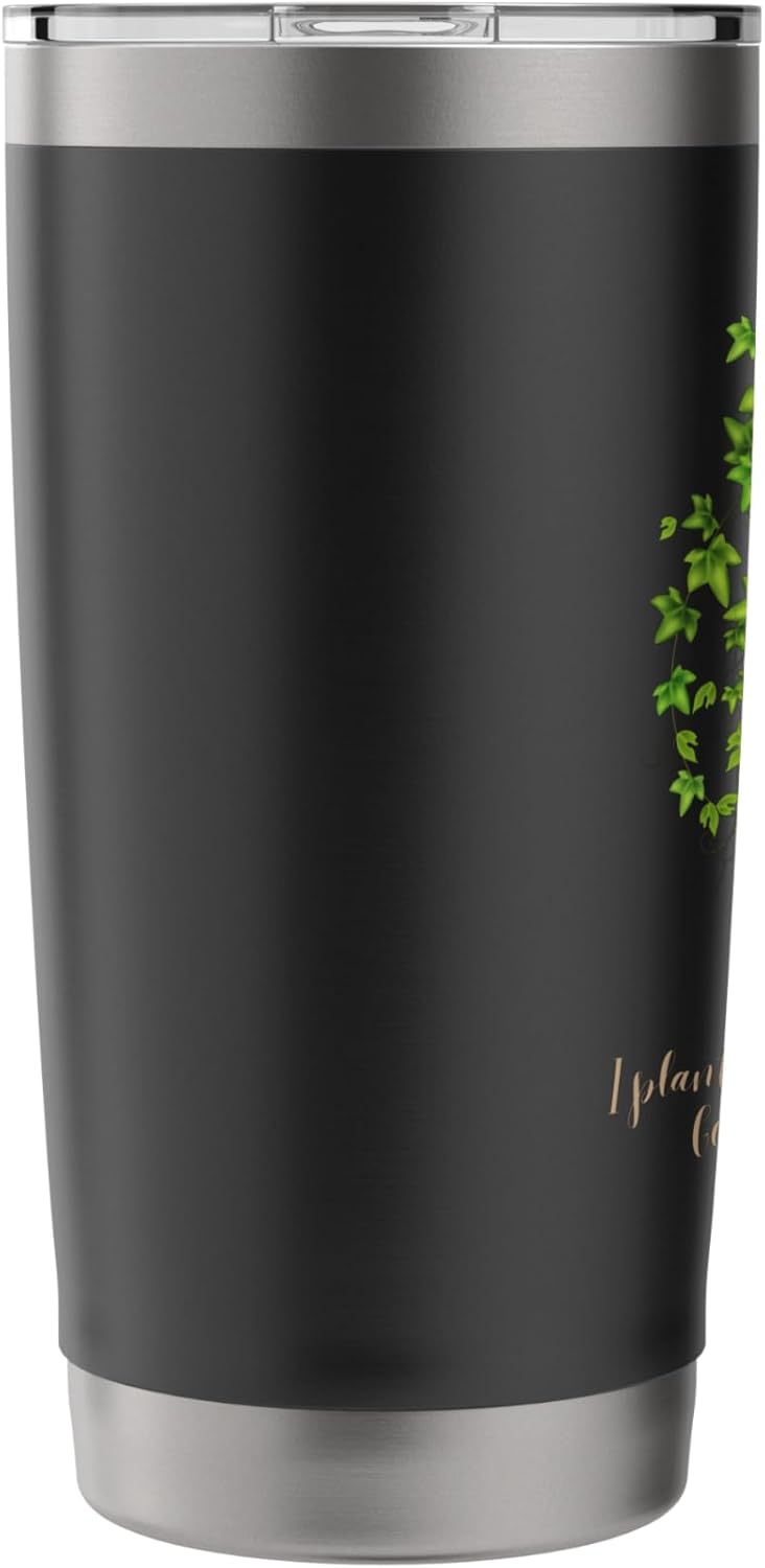 Face Planters Flower Pots Head Black Woman Curly Kinky Hair Stainless Steel Insulated Tumbler