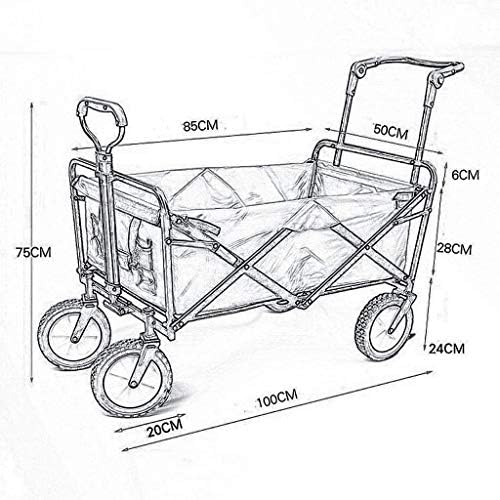 Collapsible Wagon Cart with Wheels Foldable Folding Wagons Carts Silen
