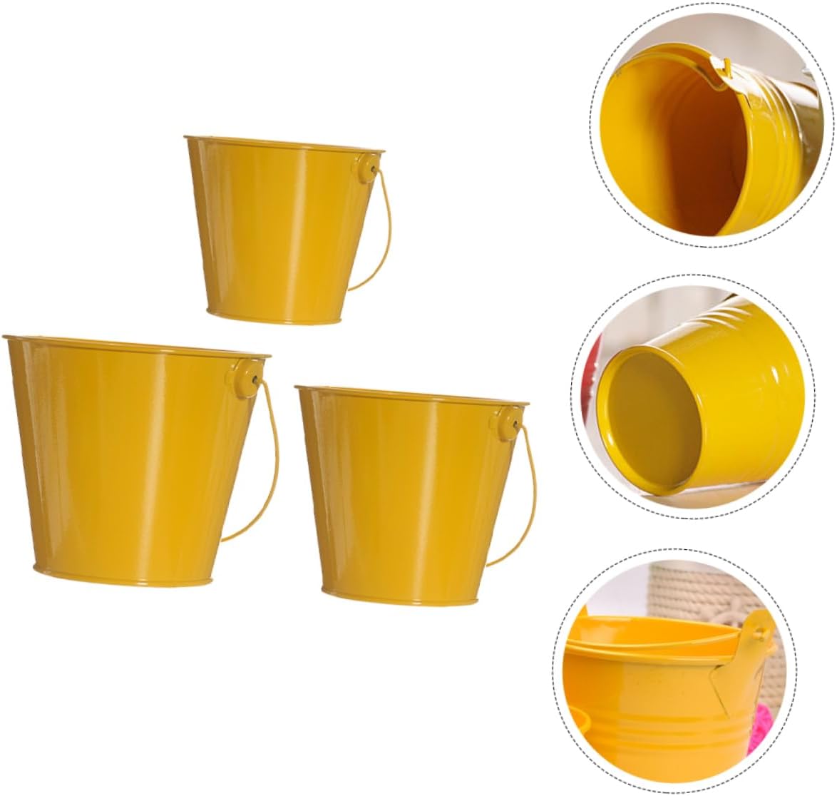 3pcs Vintage Iron Art Flowerpot Retro for Home Decor Holders Unique Ha