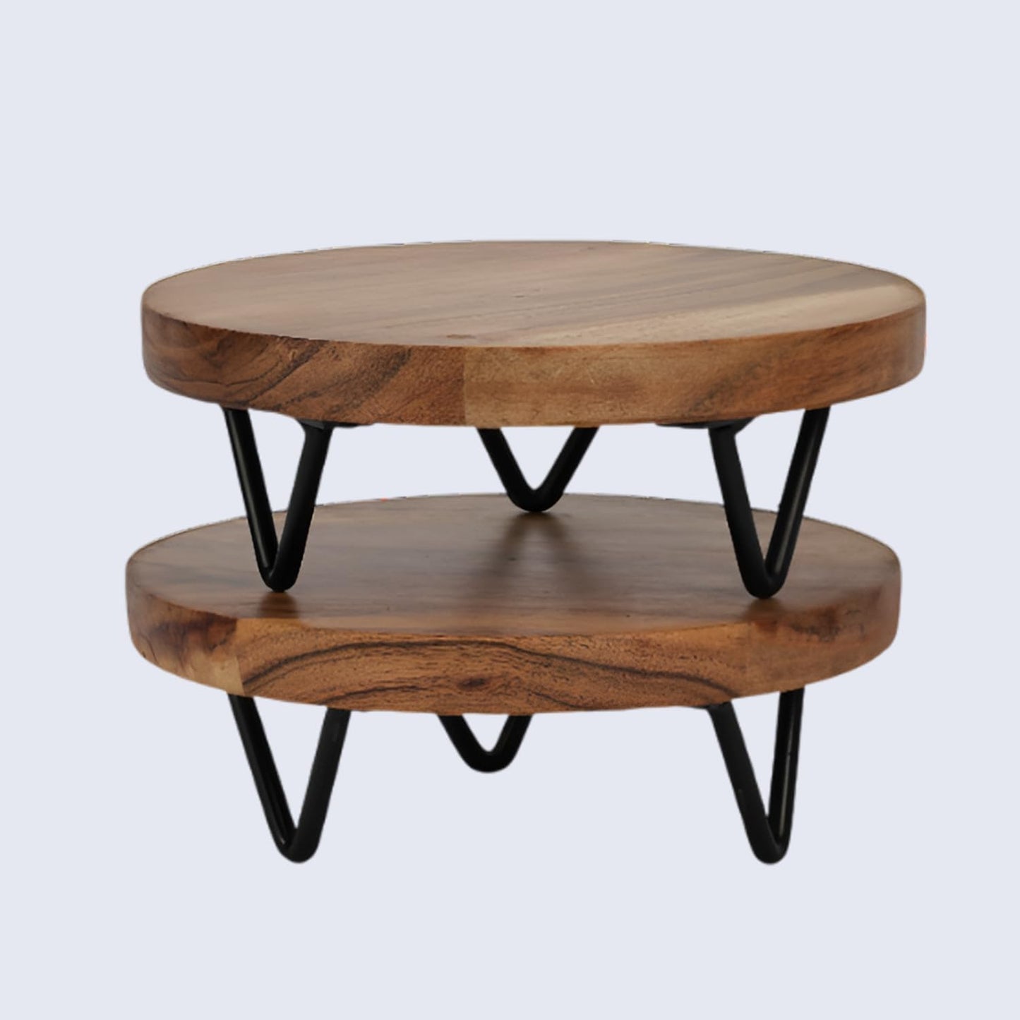 Handicrafts Home 6 Inch Plant Stand Indoor – Pack of 2 Acacia Wood Plant Stool, Round Wood Stool, Outdoor & Indoor Plant Stand for Living Room Decor, Home Decor & Shelves- Small Trivet for Dining Table & Hot Pot- Small Indoor Plant Stand, Office Plant Sta