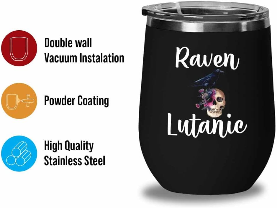 Bird Lover Black Edition Wine Tumbler 12oz - Rven lutanic - Hummingbir