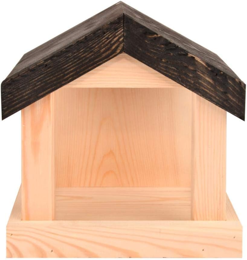 Esschert Design FB462 Wall Mounted House-Shaped Wood Bird Feeder