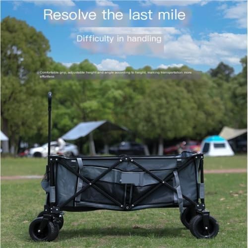 Portable Camping Cart,Portable Foldable Beach Camping Trolley Cart for Outdoor Picnics and Hand Pulled Camping Gear
